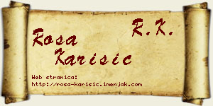 Rosa Karišić vizit kartica